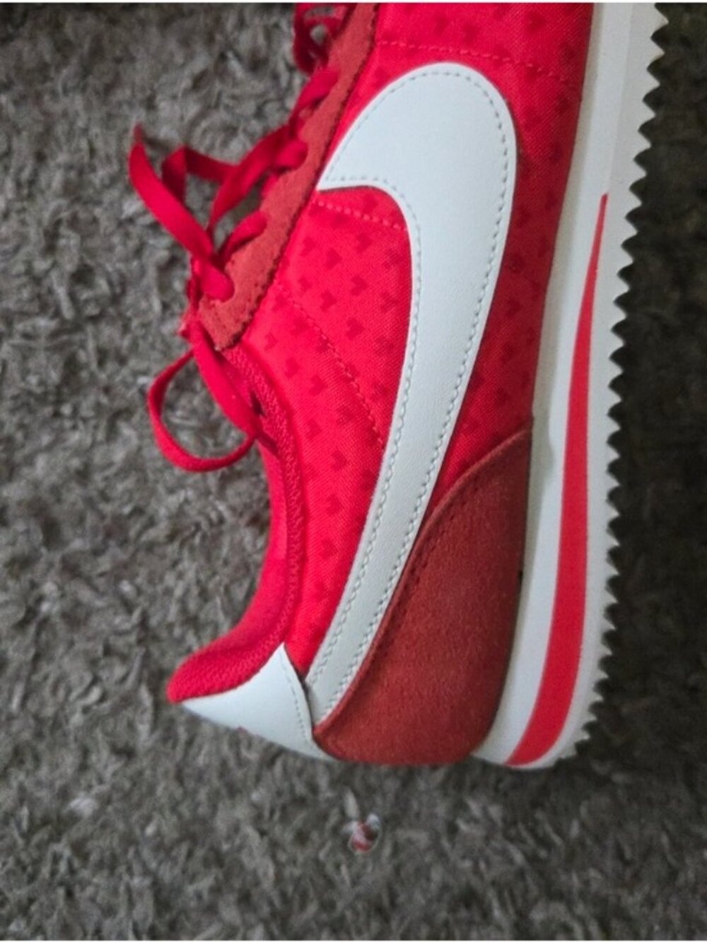 Nike Kids Cortez Bg Youth Size 6y Red And White Valentines Day 1026 - Picture 7 of 11